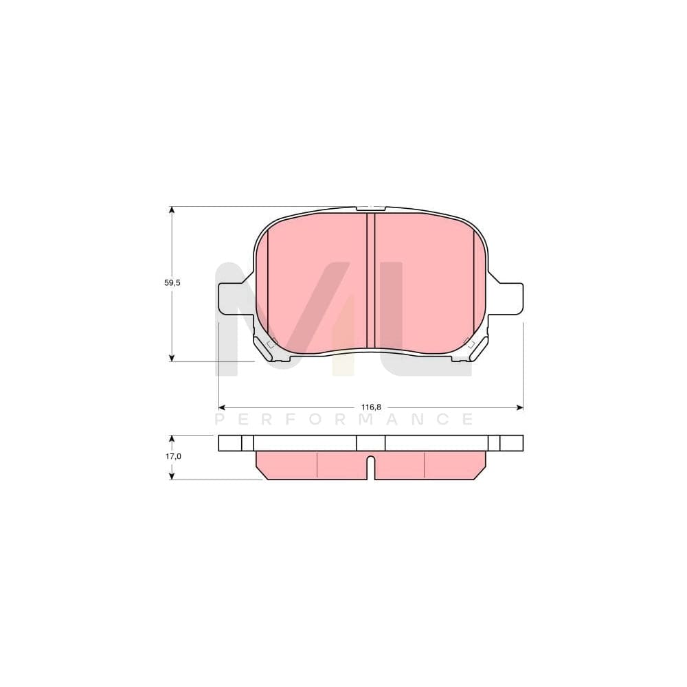 TRW Gdb3152 Brake Pad Set Not Prepared For Wear Indicator