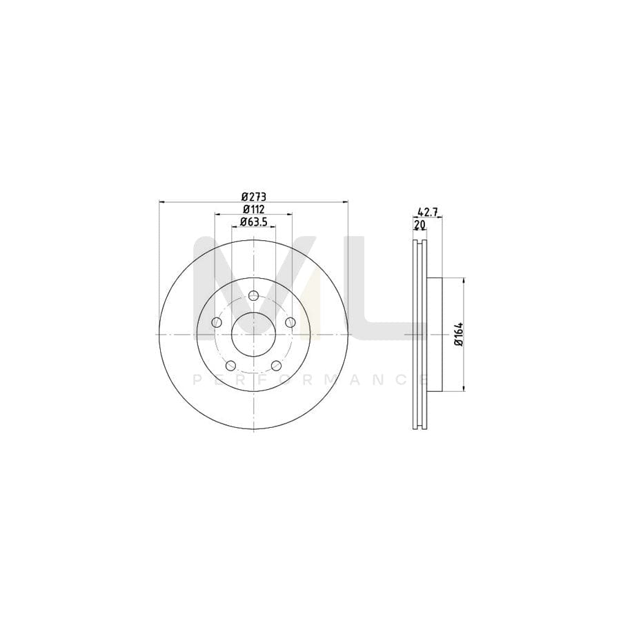 TEXTAR 92092500 Brake Disc for FORD SCORPIO Externally Vented, without wheel hub, without wheel studs - 1 piece