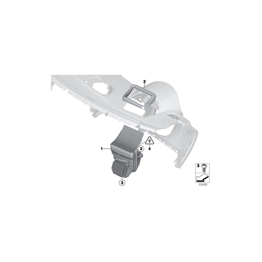 Genuine BMW 62309384375 Head-Up Display Left hand drive (Inc. X6 50iX 4.4, X6 40dX & X6 M)