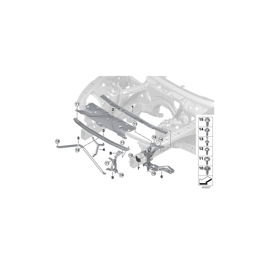 Genuine BMW 51647480342 F91 F93 G16 Support Ventilation Flaps, Top Right (Inc. M850iX, 840iX & 840dX)