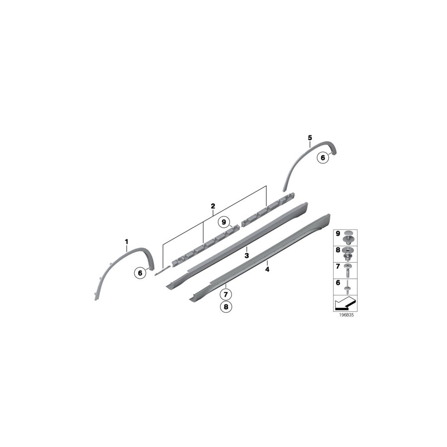 Genuine BMW 51772990172 E84 Cover, Wheel Arch, Rear Right (Inc. X1 20iX, X1 16i & X1 20dX)
