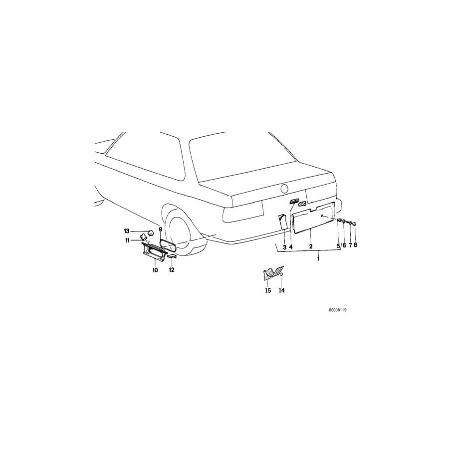 Genuine BMW 07119907808 E38 E39 E61 Fillister Head Self-Tapping Screw ST3,5X13-Z2 (Inc. 750iL)