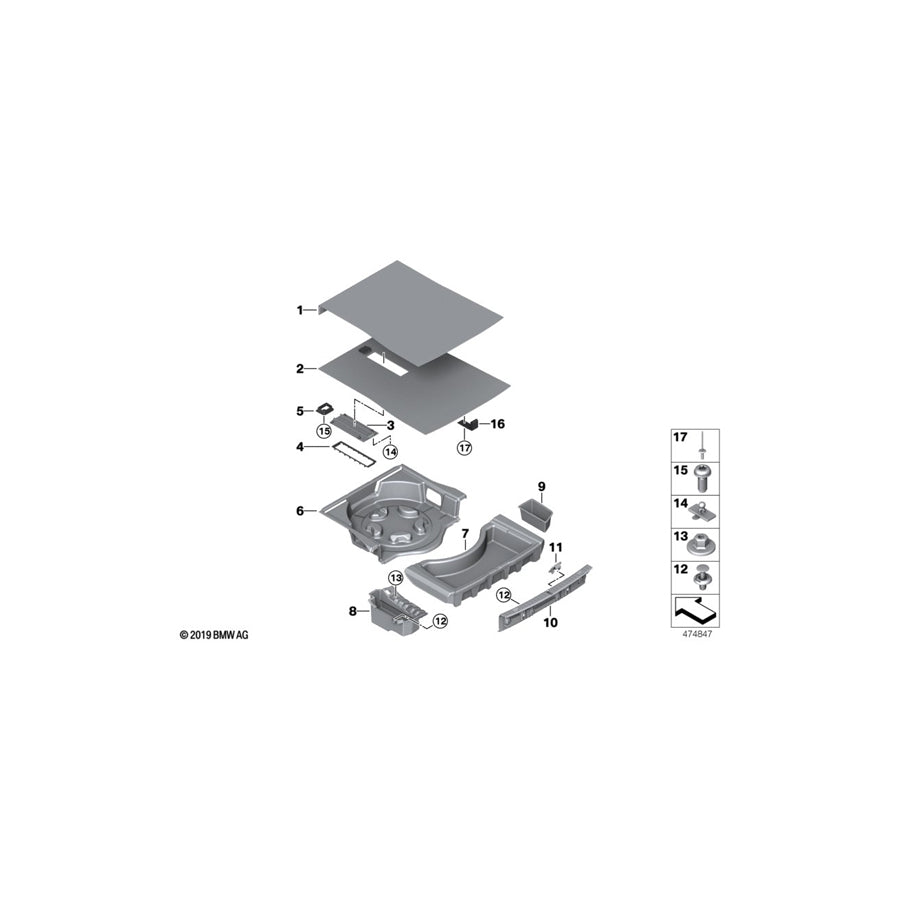 Genuine BMW 51478064031 G11 G12 Floor Carpet, Luggage Compartment (Inc. 740dX, 750LiX 4.0 & 730Li)