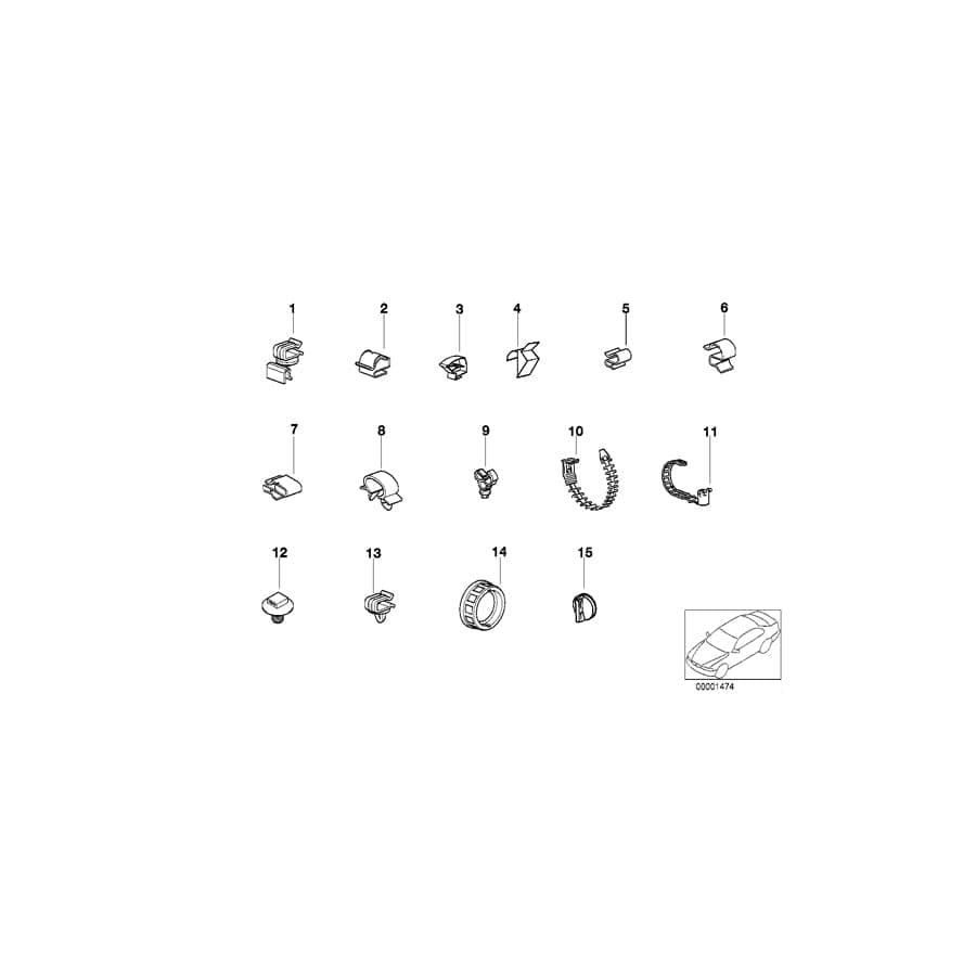 Genuine BMW 12521719734 E32 E36 Holder (Inc. 750i, 316i 1.6 & Z3 1.8)