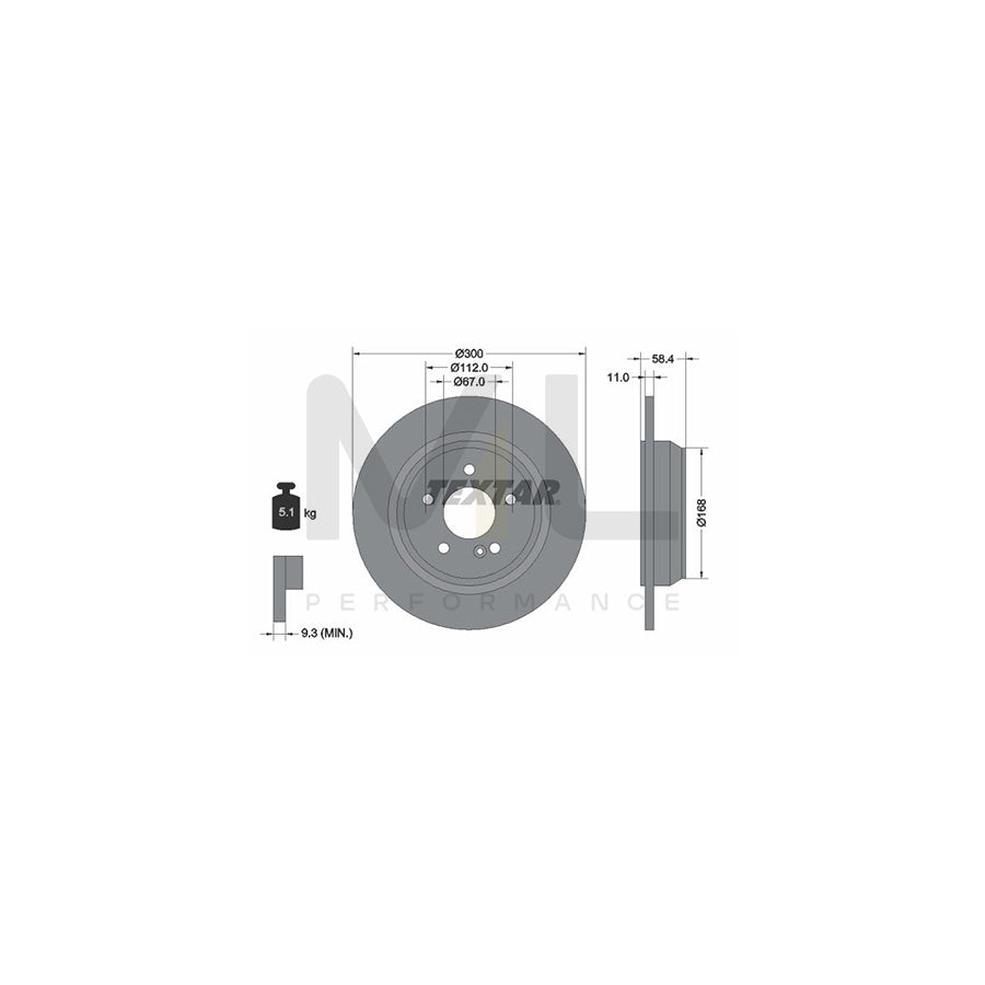 TEXTAR PRO 92099403 Brake Disc suitable for MERCEDES-BENZ S-Class Solid, Coated, without wheel hub, without wheel studs - 1 piece