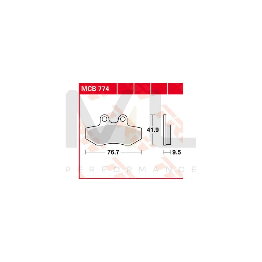 TRW Organic Allround Mcb774 Brake Pad Set