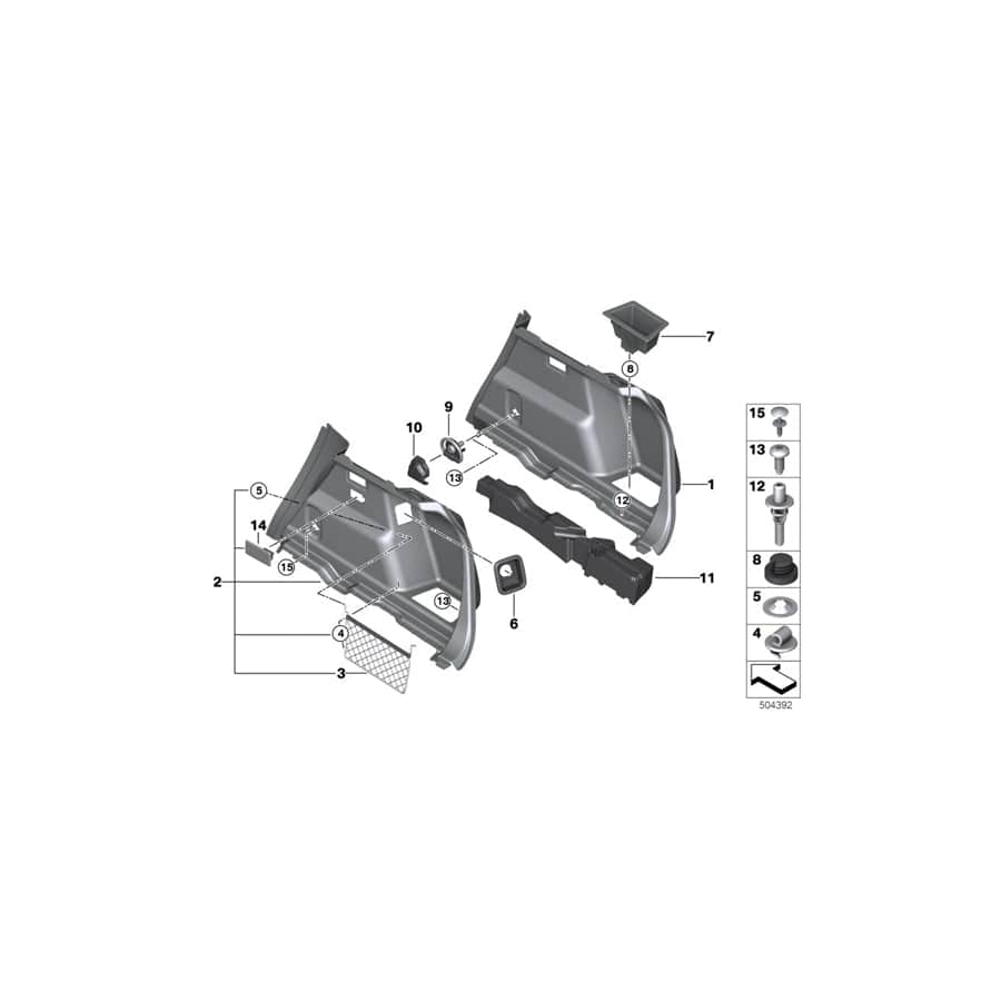 Genuine BMW 51477300988 F45 Foam Insert Trunk, Right (Inc. 218d, 225xe & 216i)