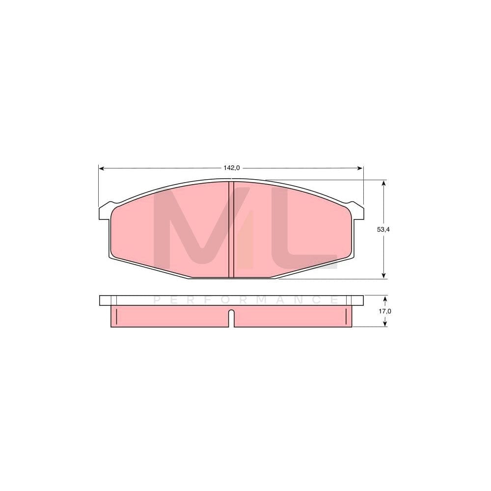 TRW Gdb747 Brake Pad Set Not Prepared For Wear Indicator