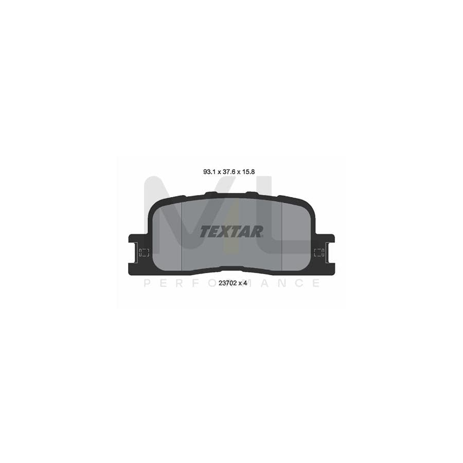 TEXTAR 2370201 Brake pad set not prepared for wear indicator