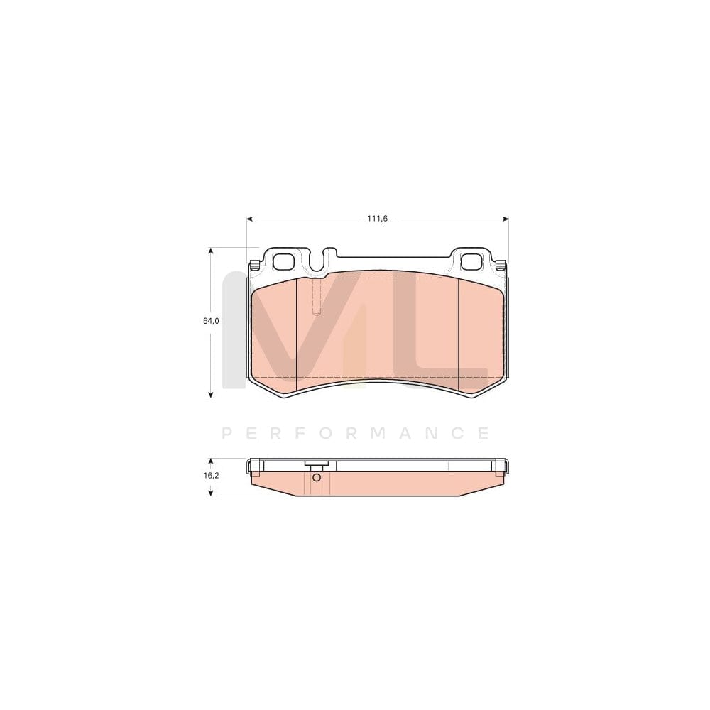 TRW Gdb1735 Brake Pad Set Prepared For Wear Indicator