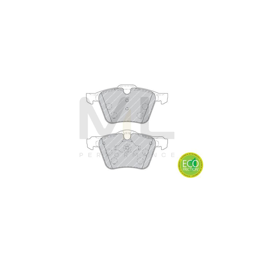 Ferodo Premier Eco Friction FDB1898 Brake Pad Set Not Prepared for Wear Indicator, With Piston Clip, Without Accessories