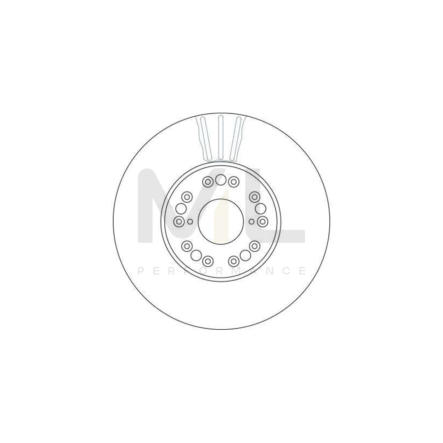 TRW DF4182 Brake Disc Vented - 1 piece