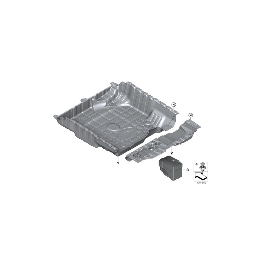 Genuine BMW 51479475455 G06 Luggage Compartment Pan SA ARS (Inc. X6 30dX, X6 M50iX & X6 M50dX)