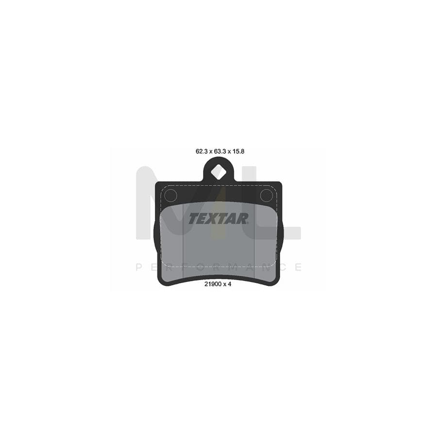 TEXTAR 2190003 Brake pad set not prepared for wear indicator