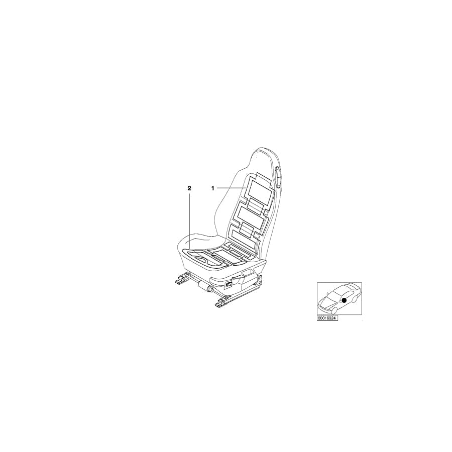 Genuine BMW 52108413884 E36 Heater Element Backrest (Inc. Z3)