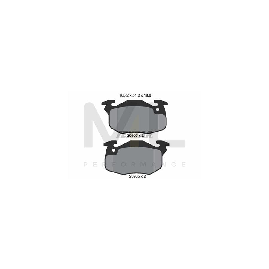 TEXTAR 2090602 Brake pad set prepared for wear indicator