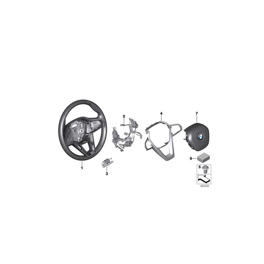 Genuine BMW 32306884318 G01 G02 Connecting Line, Steering Wheel (Inc. X3)