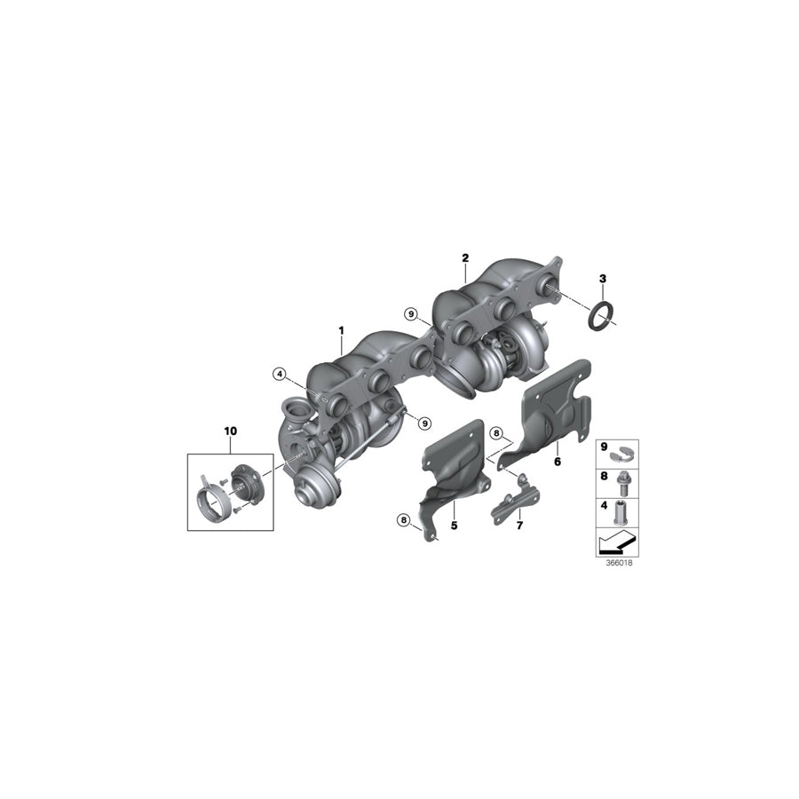 Genuine BMW 11427581809 F01 F02 Oil Pipe Outlet (Inc. 740i & 740Li)