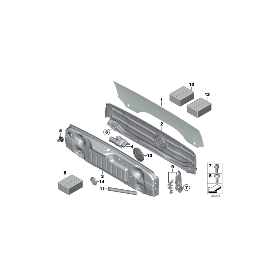 Genuine BMW 54347276936 Emergency Release, Rear Window (Inc. 650i, 650iX 4.0 & 650iX)
