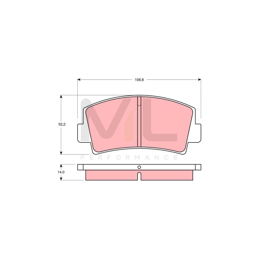 TRW Gdb139 Brake Pad Set Not Prepared For Wear Indicator