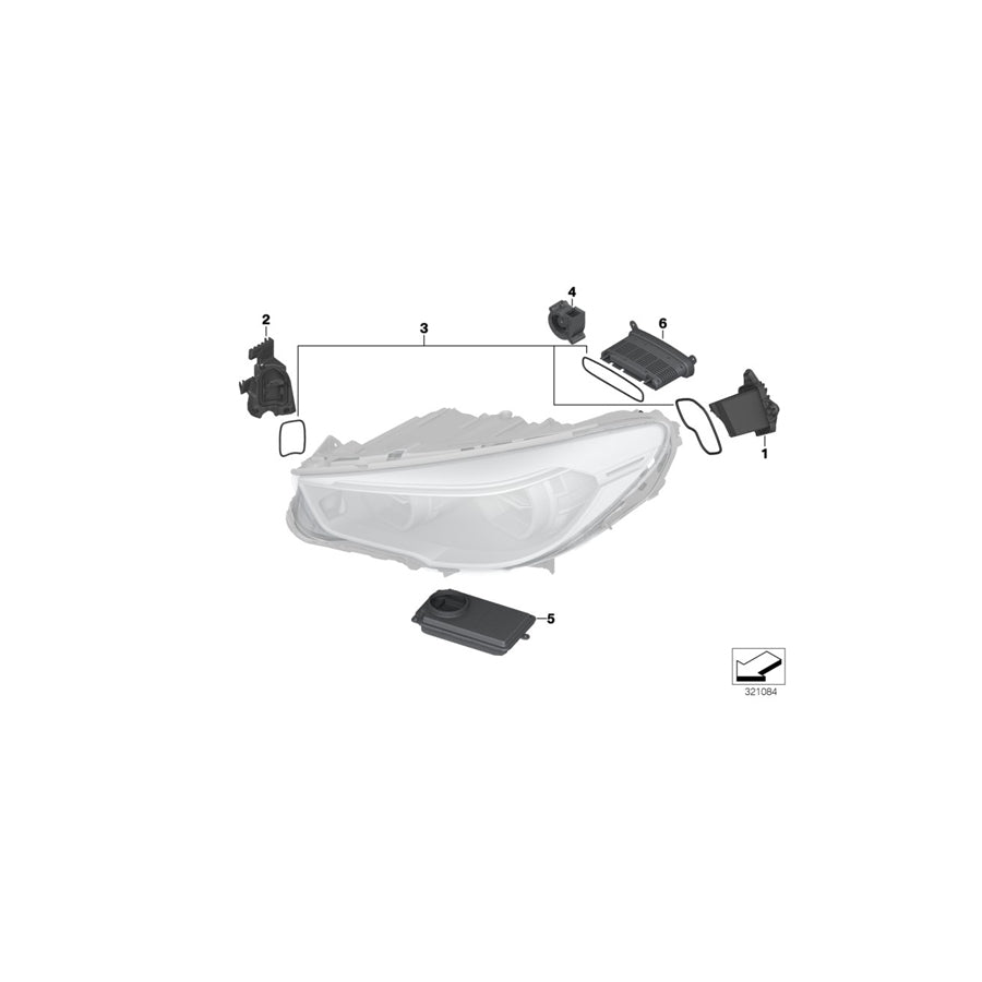 Genuine BMW 63117352480 F10 F07 F11 Led Display For Fan, Right (Inc. M5, 550i & 550iX)