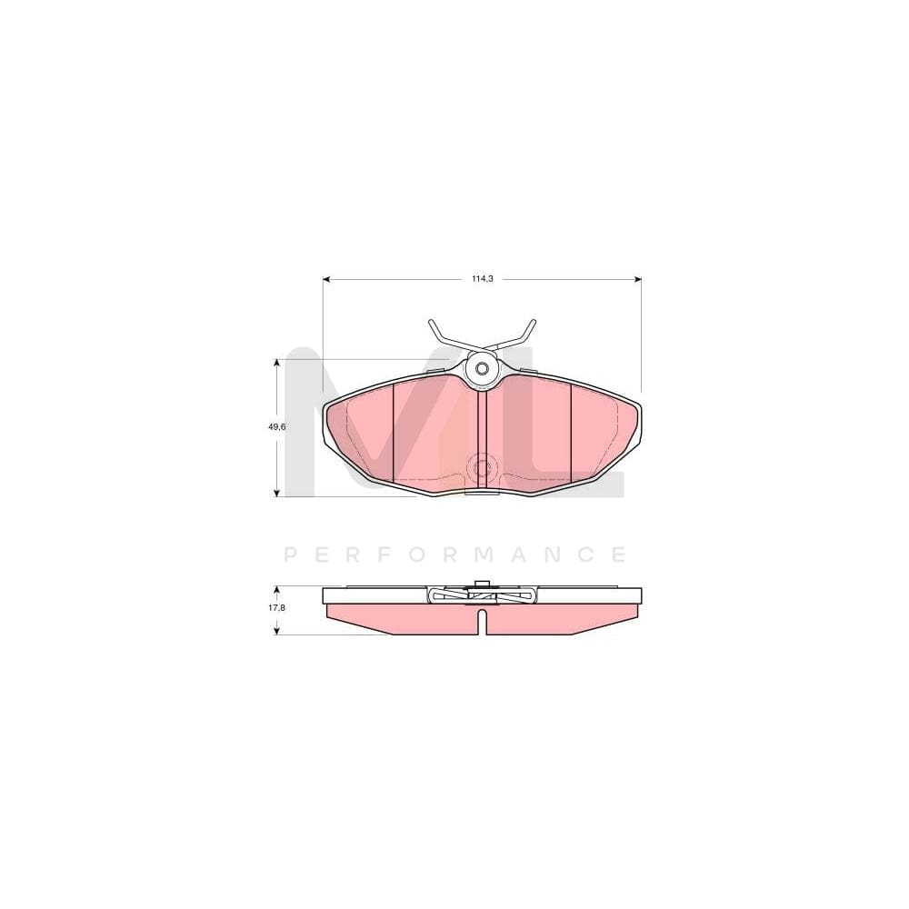 TRW Gdb1511 Brake Pad Set Not Prepared For Wear Indicator