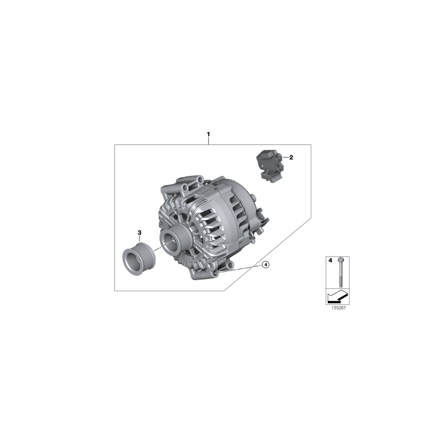 Genuine BMW 12317560989 E70 Exch. Generator 220A (Inc. X5 3.0si)