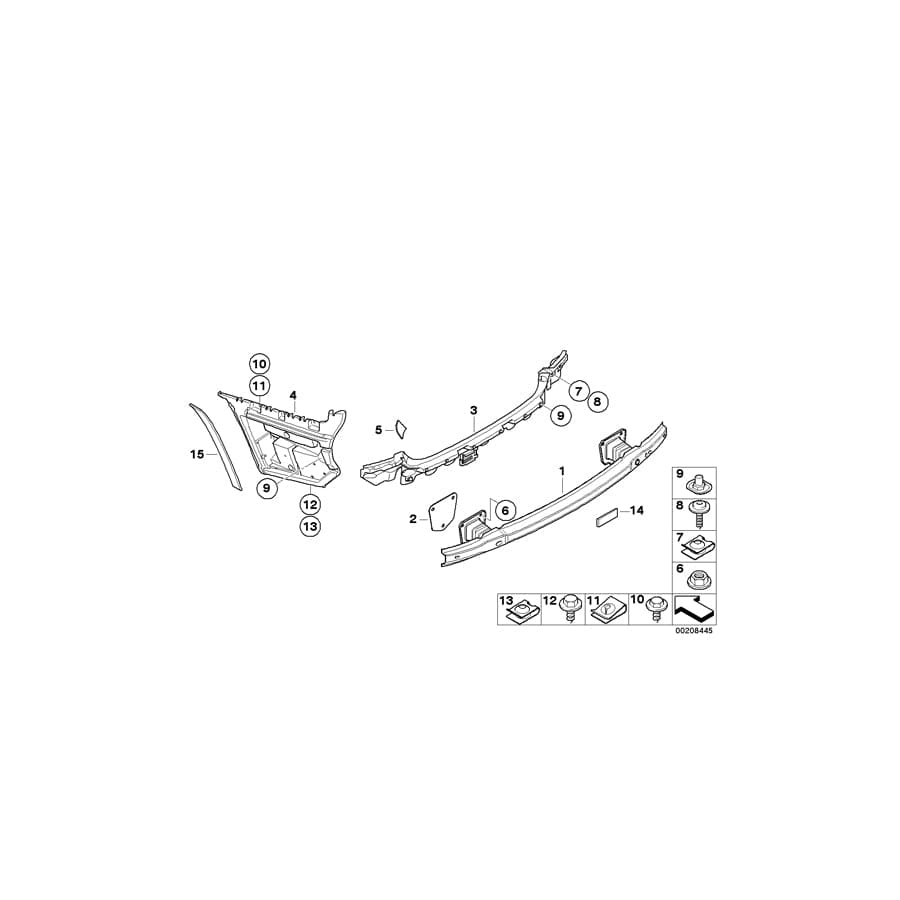 Genuine BMW 51127179678 E93 E92 Carrier, Bumper Rear (Inc. 325xi, 318i & 325i)