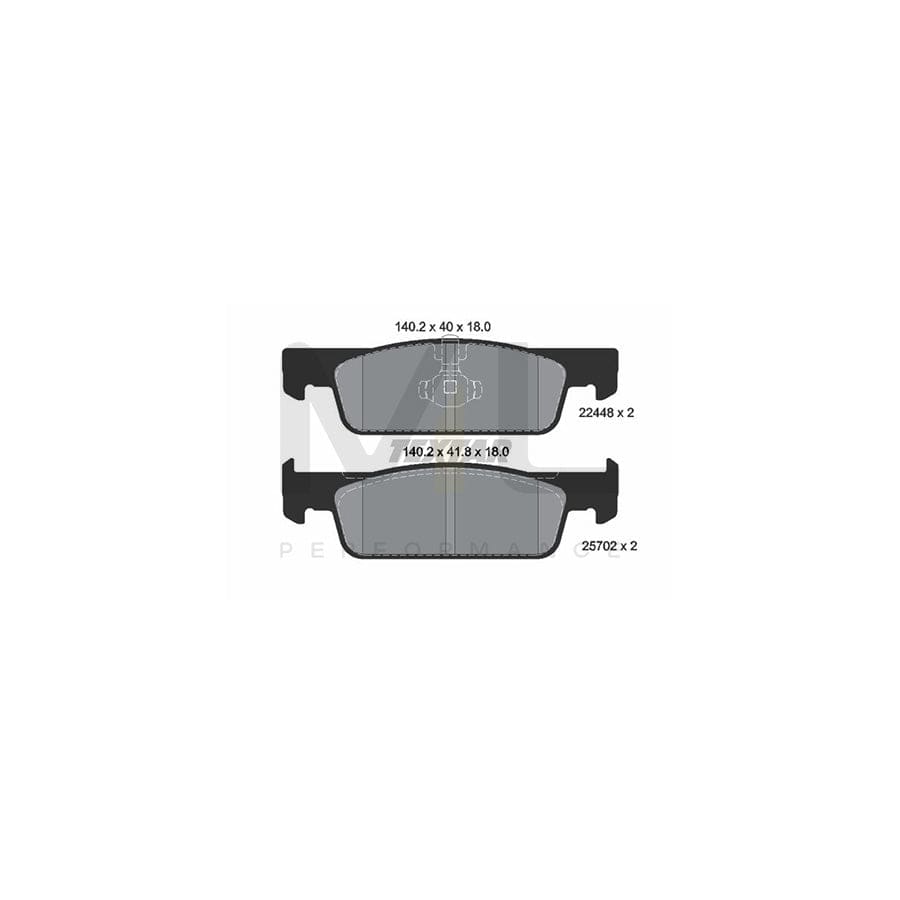 TEXTAR 2244801 Brake pad set not prepared for wear indicator