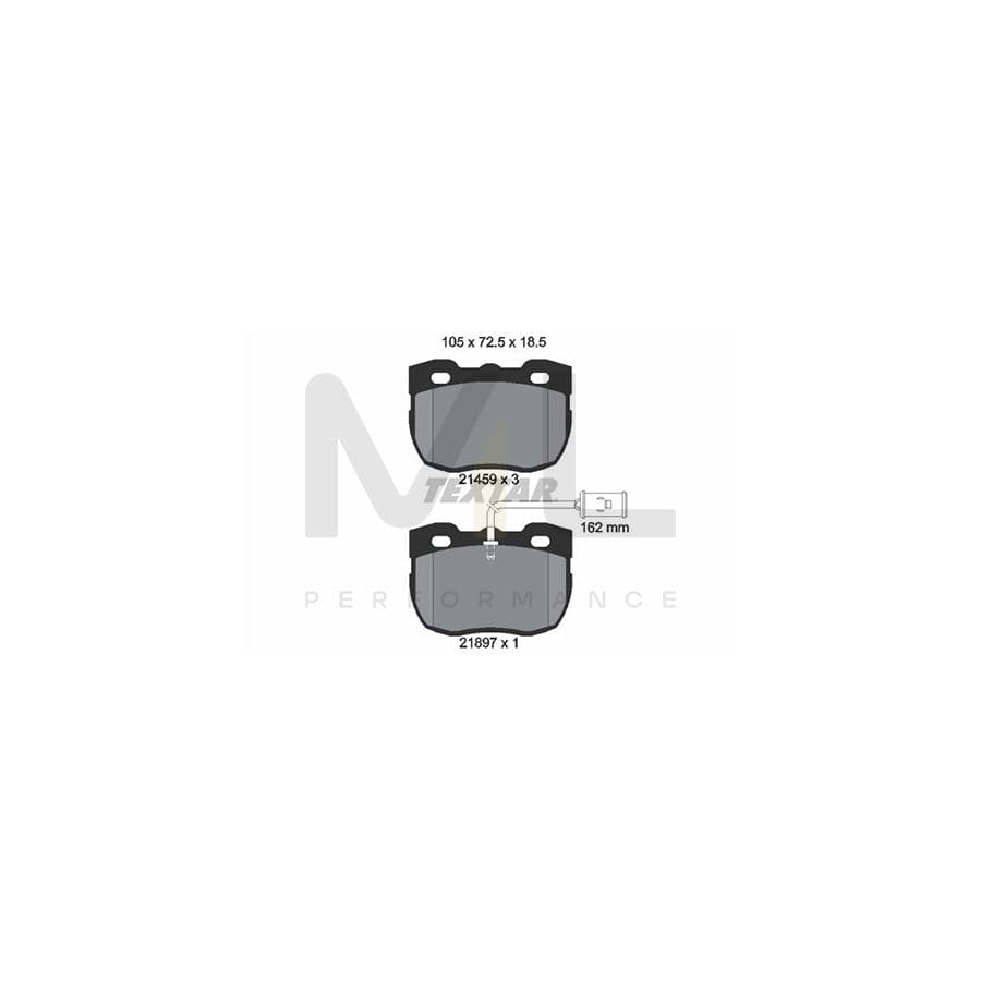 TEXTAR 2145902 Brake pad set with integrated wear warning contact