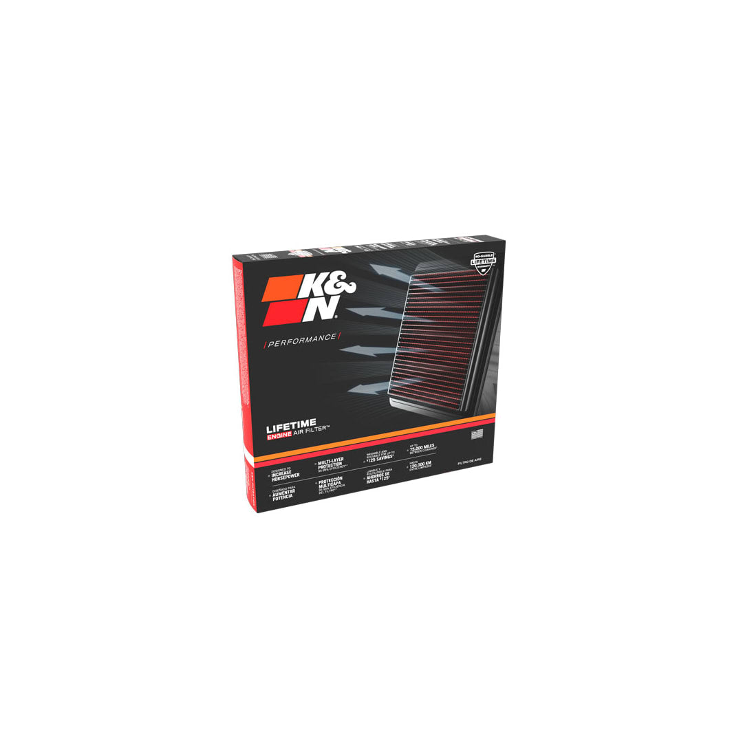 K&N 33-5119 High-Flow Original Lifetime Engine Air Filter - ACURA TLX V6-3.0L F/I