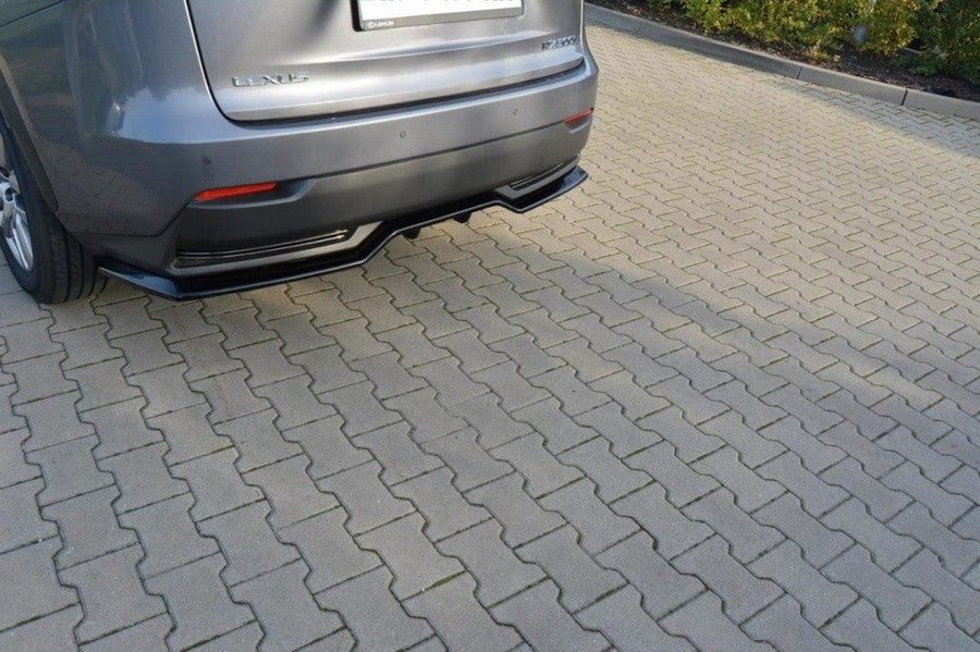 Maxton Design Lexus NX MK1 H Central Rear Splitter (with vertical bars)