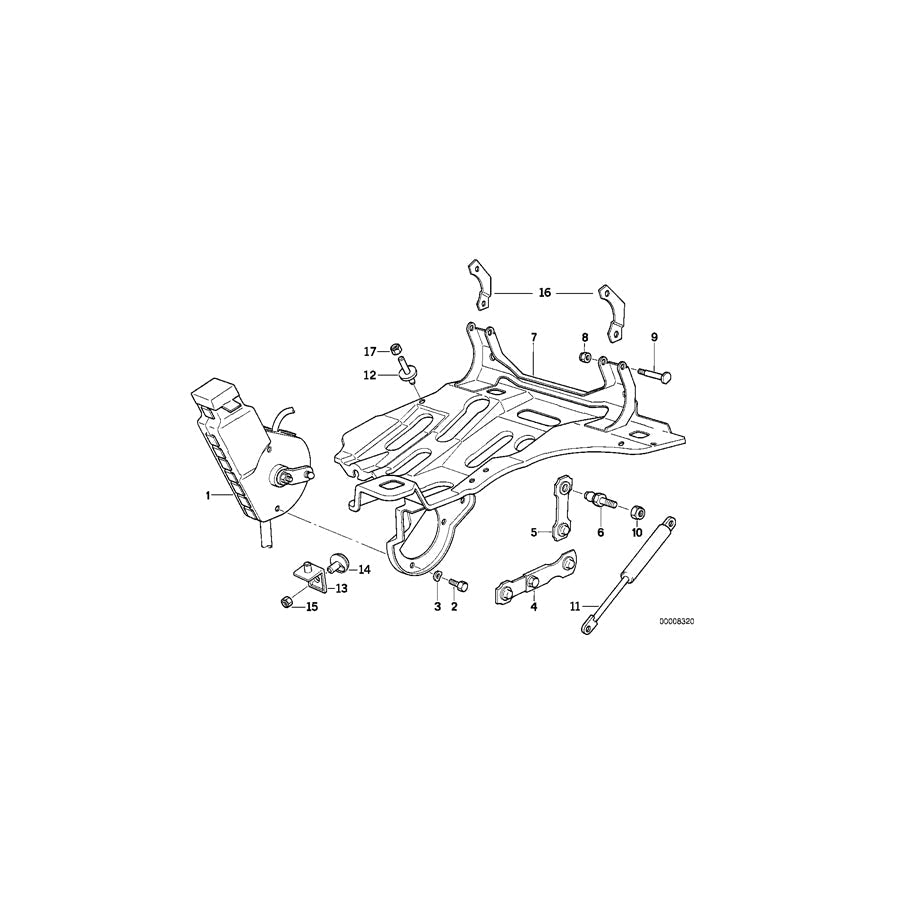 Genuine BMW 63128124443 E31 Screw (Inc. 850Ci, 840i & 850CSi)