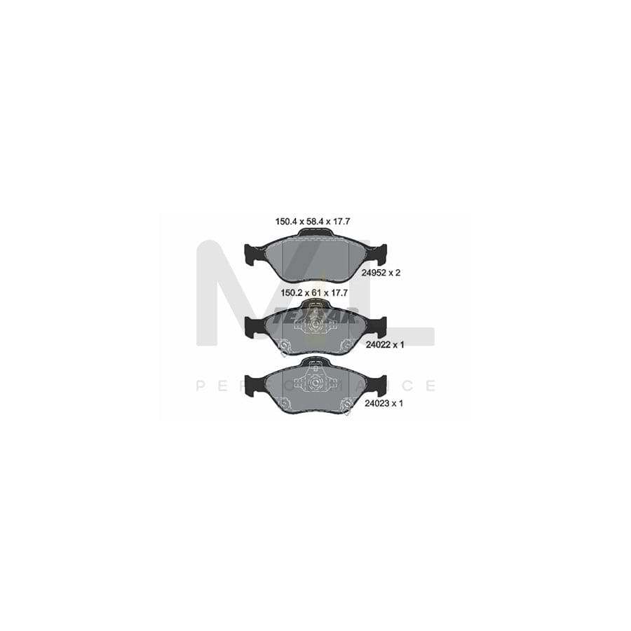 TEXTAR 2495201 Brake pad set for TOYOTA YARIS with acoustic wear warning
