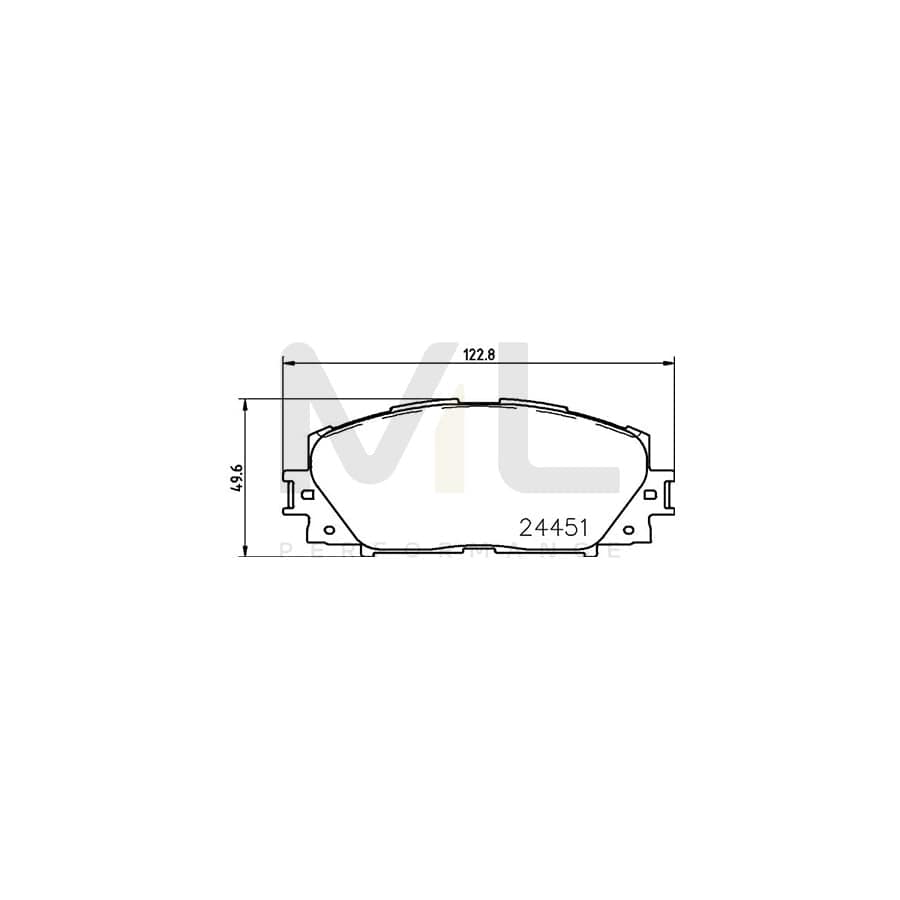 TEXTAR 2445105 Brake pad set not prepared for wear indicator