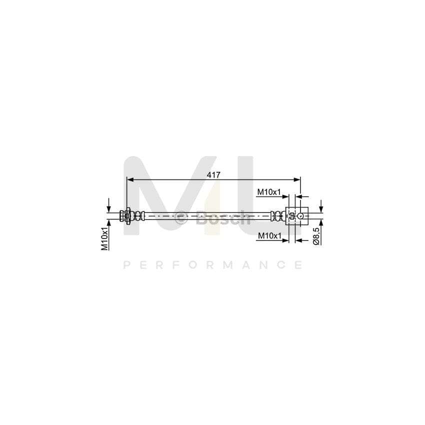 BOSCH 1 987 481 834 Brake Hose for NISSAN PATROL 417mm | ML Performance Car Parts