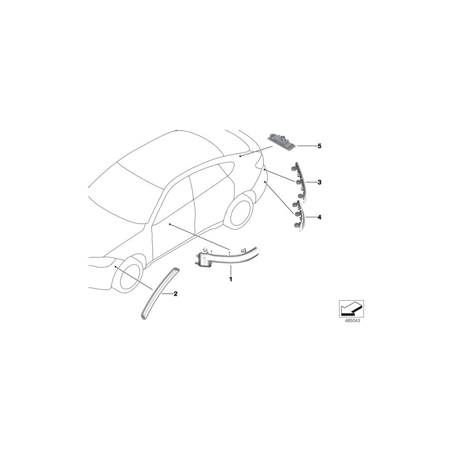Genuine BMW 63148053175 F39 Reflector, Rear Left (Inc. X2 20d, X2 25iX & X2 20dX)