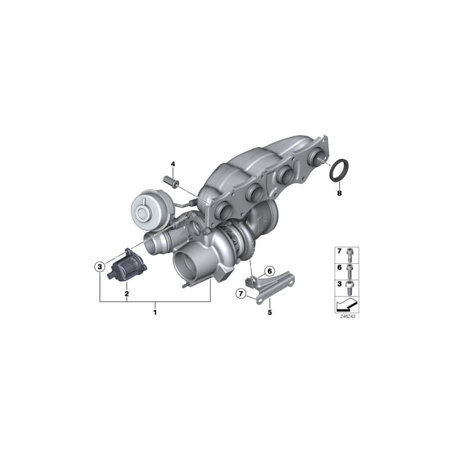 Genuine BMW 11657647331 F15 F07 F36 Support (Inc. X1 28iX, X3 20i & 220i)