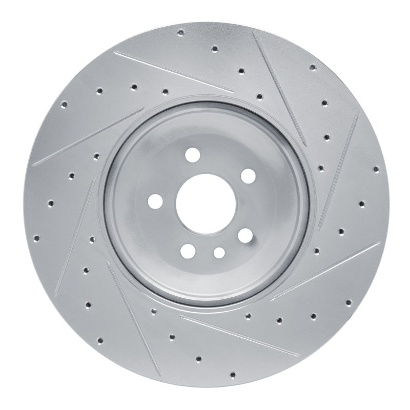 R1 Concepts R1 21-25 Jaguar F-Pace Front Left Drilled & Slotted Silver Brake Rotor