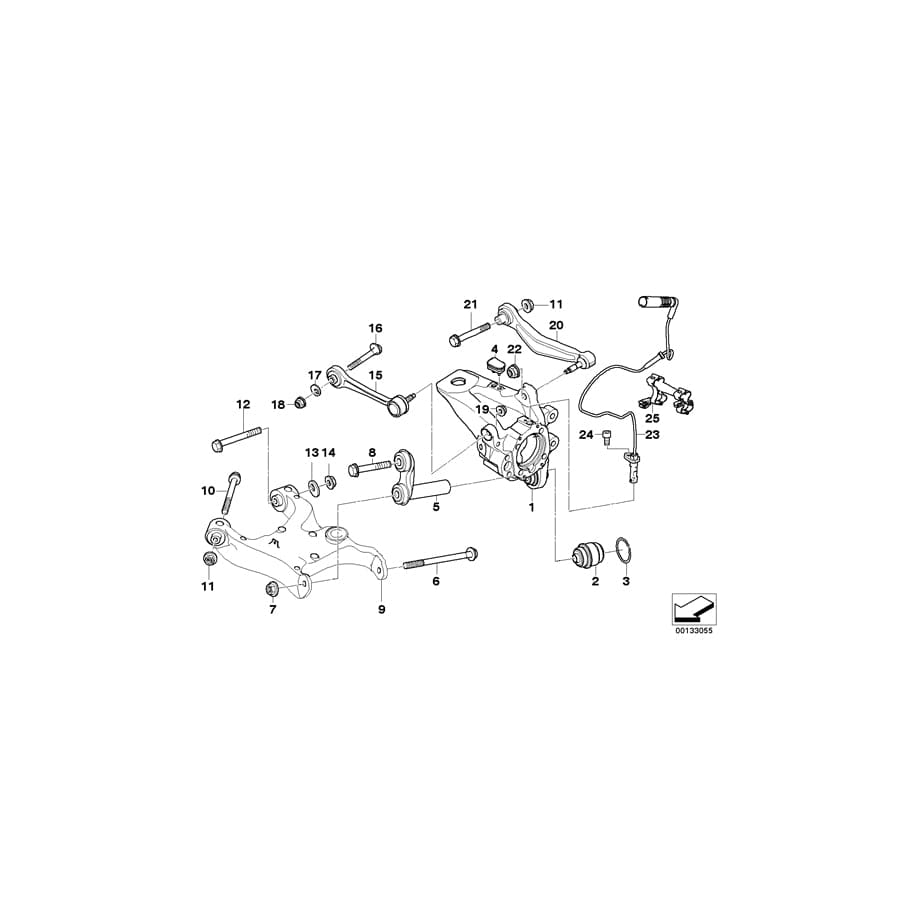 Genuine BMW 33326770924 E61 Wheel Carrier, Rear Right (Inc. 545i, 530d & 525i)