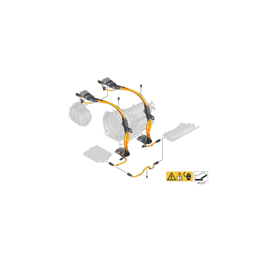 Genuine BMW 61129866371 G30 High-Volt.Wiring Harn.Pow.Elect.Kit- Cpm (Inc. 530e & 530eX)