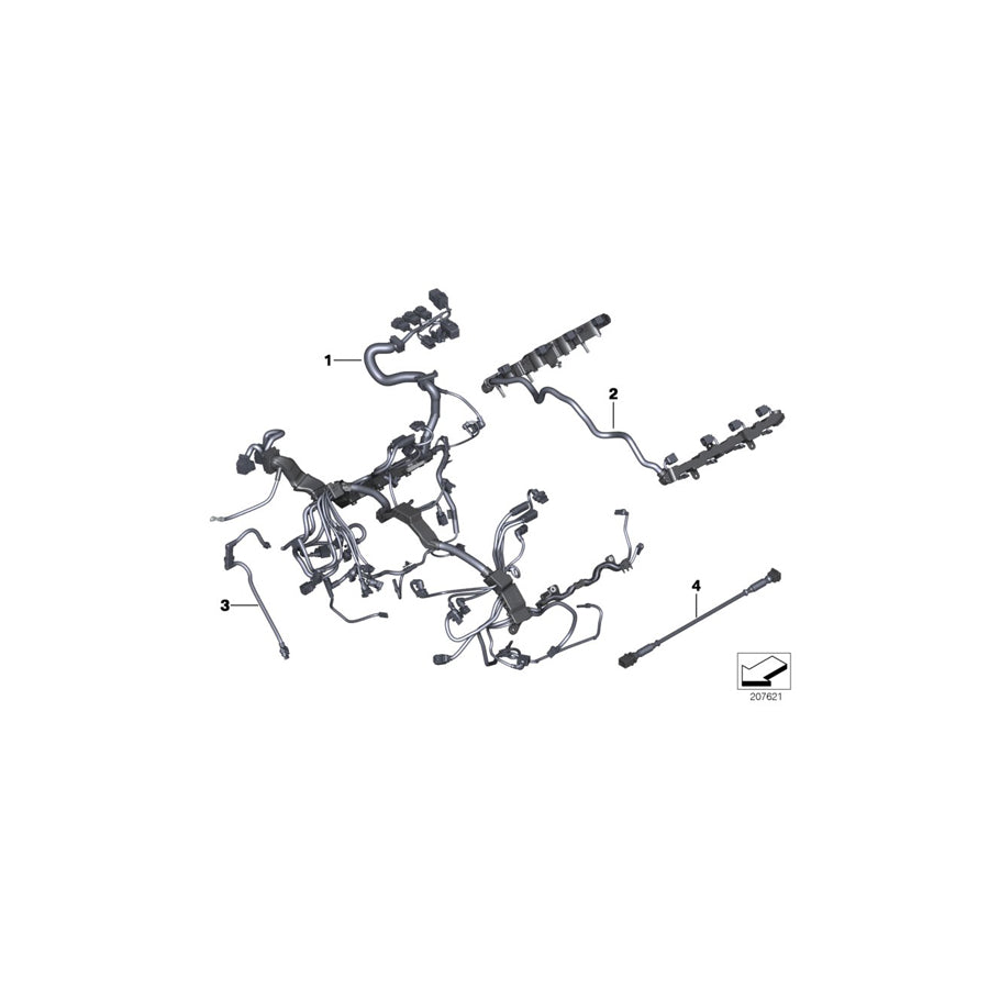 Genuine BMW 12517638769 F10 F12 F07 Engine Wiring Harness (Inc. 550iX & 650iX)