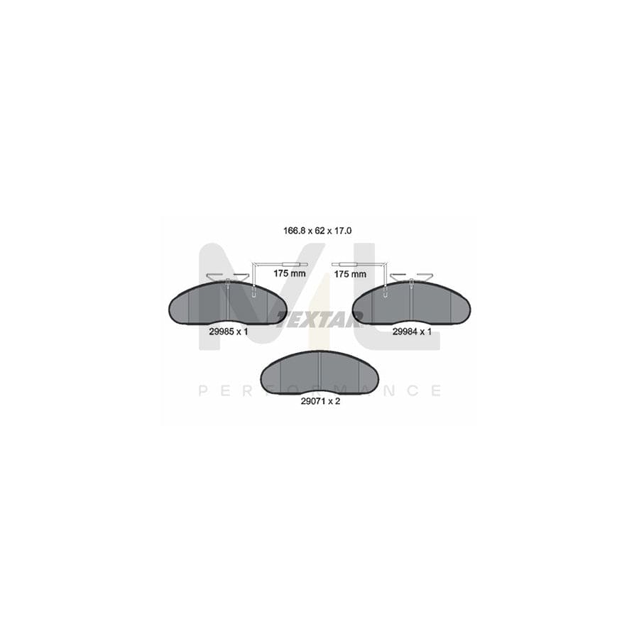 TEXTAR 2998501 Brake pad set with integrated wear warning contact