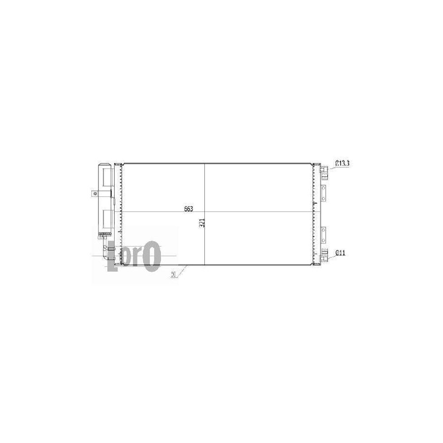 Abakus 0270160002 Air Conditioning Condenser for Land Rover Freelander