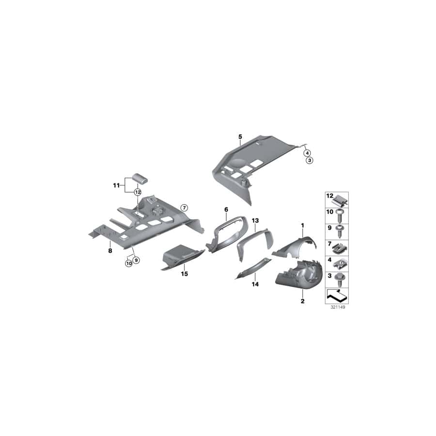 Genuine BMW 07146963839 E61 E53 E92 Screw 4X14mm (Inc. 525d)