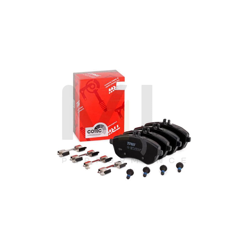 TRW Cotec Gdb1736 Brake Pad Set Prepared For Wear Indicator, With Brake Caliper Screws, With Accessories