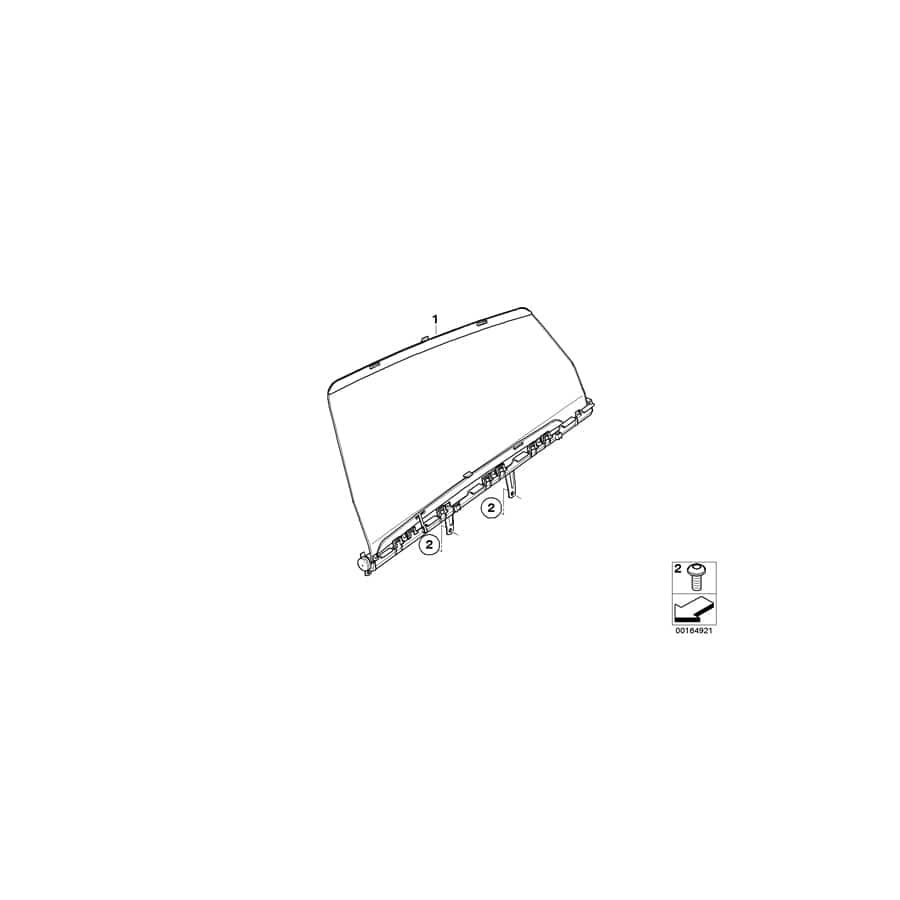 Genuine BMW 51359122654 E71 E72 Right Rear Door Sun Blind (Inc. X6)