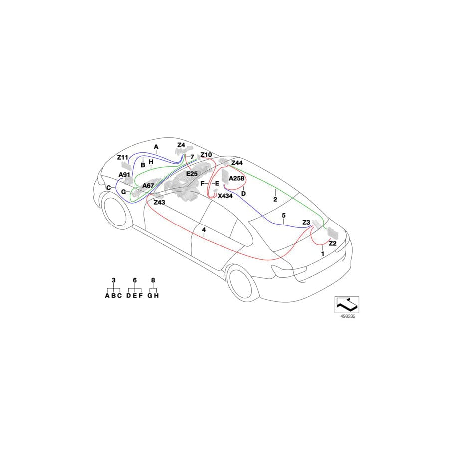 Genuine BMW 61129835616 G20 Supply Line, Pos.Battery Term.Distrib. 42mm²/L= 3010mm (Inc. M340iX, 320iX & 320i 1.6)