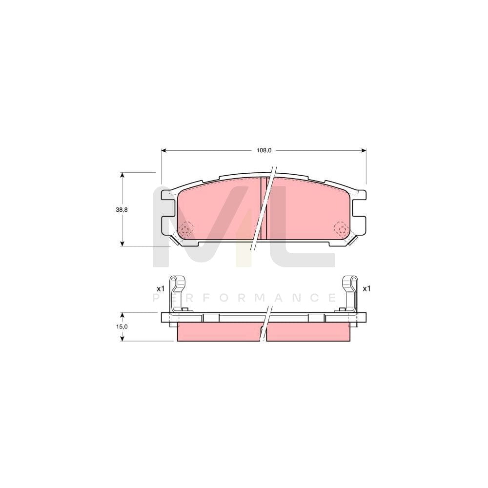 TRW Gdb990 Brake Pad Set With Acoustic Wear Warning