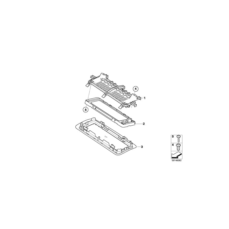 Genuine BMW 65136951983 E91 Bracket, Headlining Loudspeaker, Left (Inc. 325i, 330xi & 335xi)